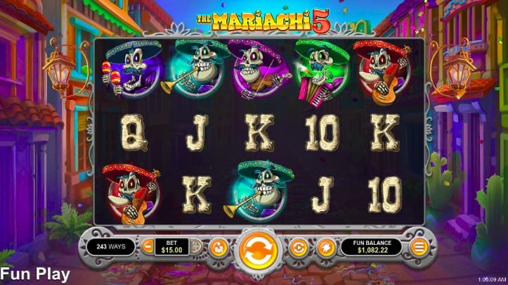 Mariachi 5 Pokie at Two Up Casino