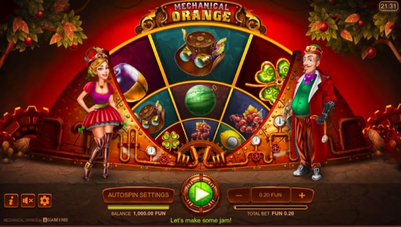 Mechanical Orange Pokie at Oshi Casino