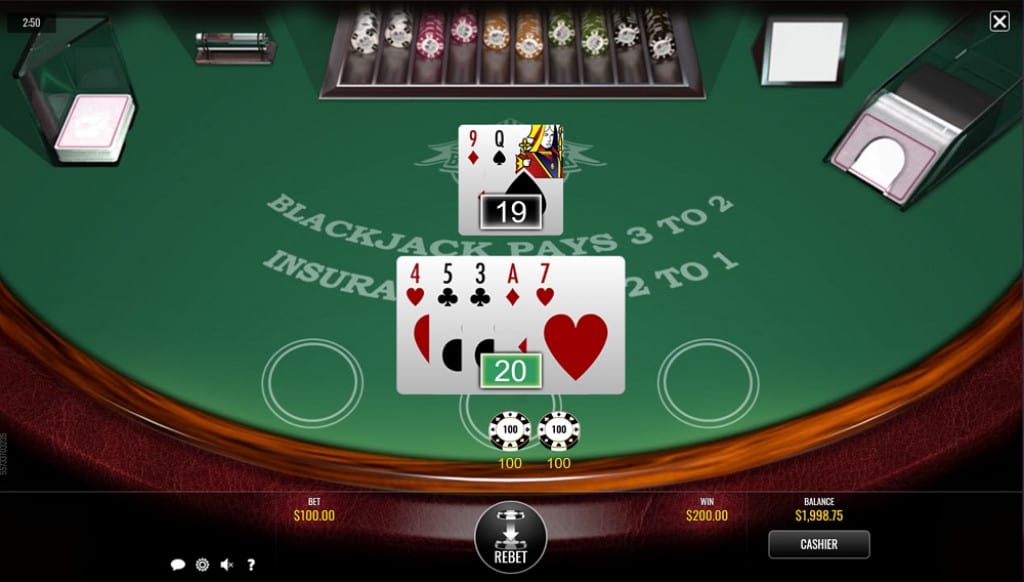 Blackjack Game at DuckyLuck Casino