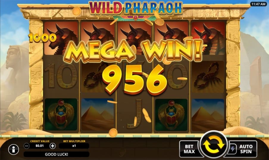 Wild Pharaoh Pokie by Swintt - Golden Reels Casino