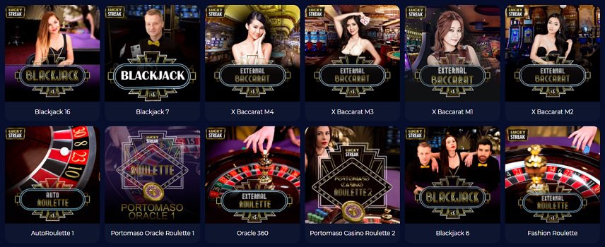 Live Casino Section at Nine Casino