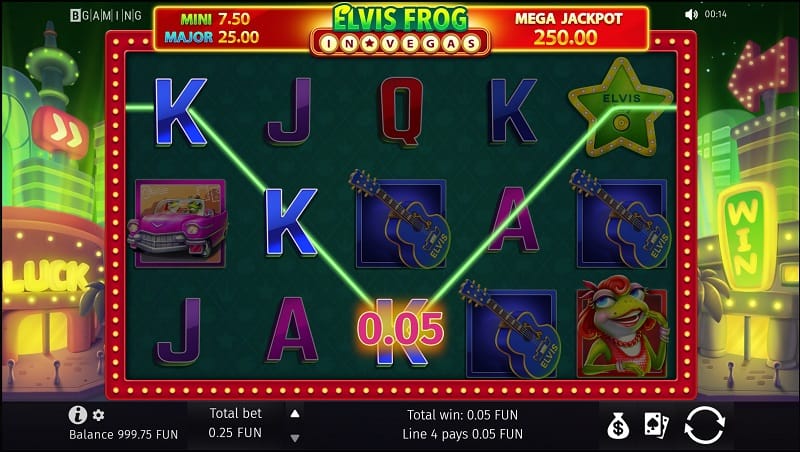 Elvis Frog in Vegas Pokie by BGaming at Bitdreams Casino