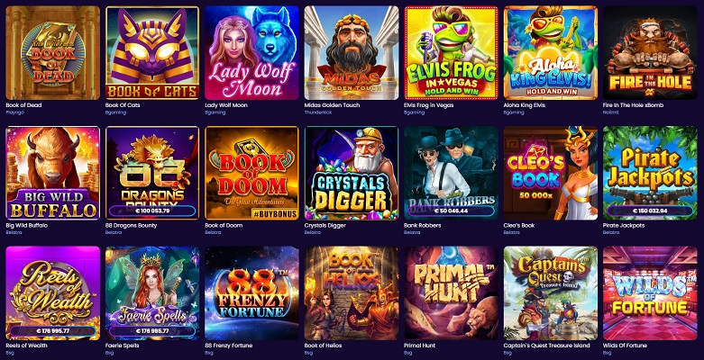 Pokies Section at Bitdreams Casino